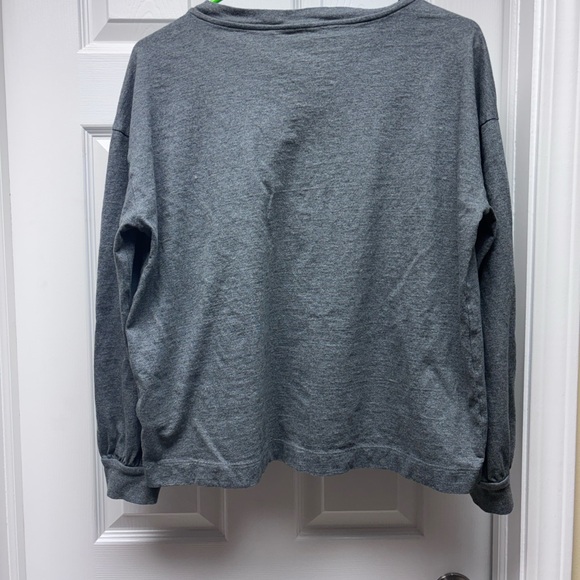 Everlane Gray Organic Cotton Long Sleeve Top – Size M - Picture 6 of 6